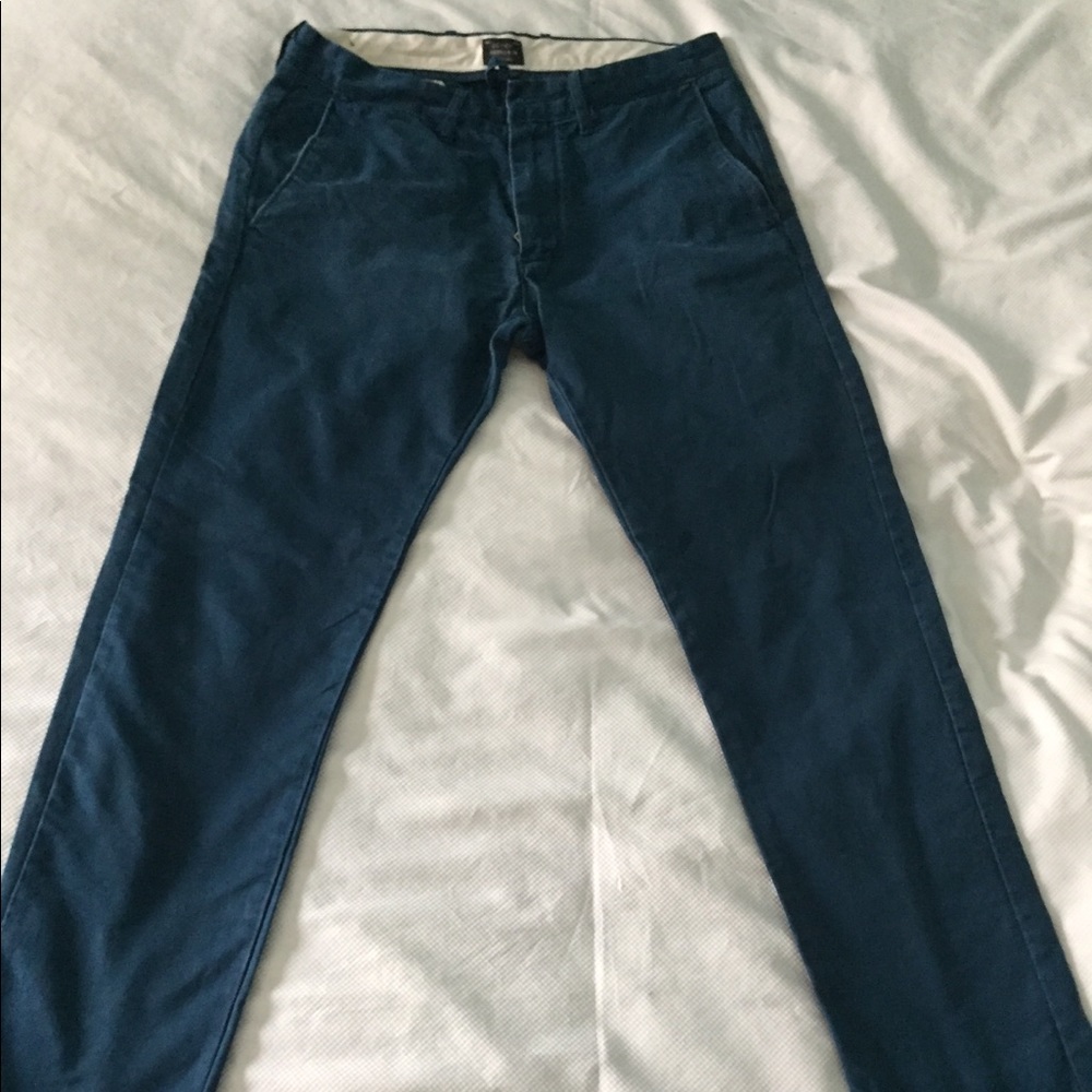 J Crew broken in chinos in blue